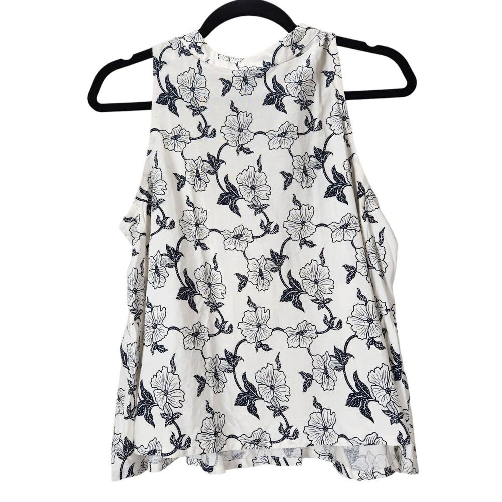 Valija Womens Sleeveless Floral Pattern Blouse Size Small